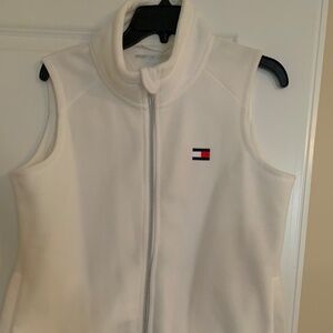 Tommy Hilfiger Sport white fleece zip up vest